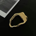 Women's zinc alloy hair barrettes showing square arc triangle shapes in gold and silver metallic finishes