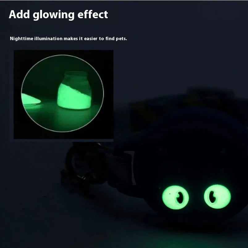 Adjustable plastic cat collar with integrated Apple AirTag protective case in four colour options
