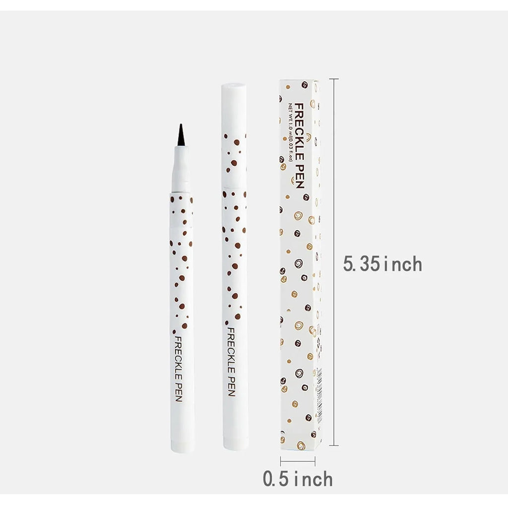 Dark brown freckle pen with precision tip for creating natural-looking waterproof freckles on face and body