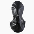 A black leather BDSM mask for adults with an adjustable strap.