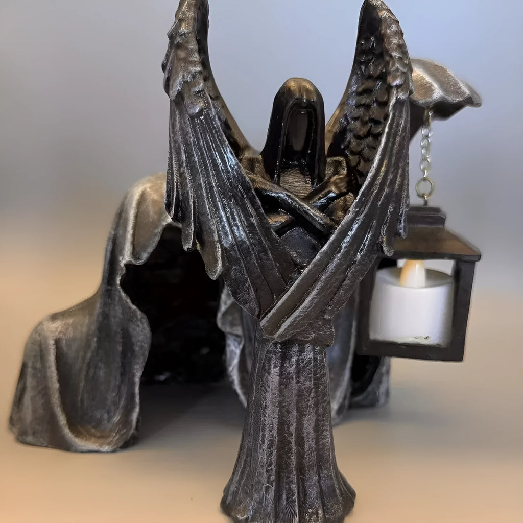 Dark Angel resin craft statue ornament measuring 6.5 by 5 by 17 centimetres