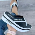 Women's PU platform slippers with herringbone toe holder in light green colour