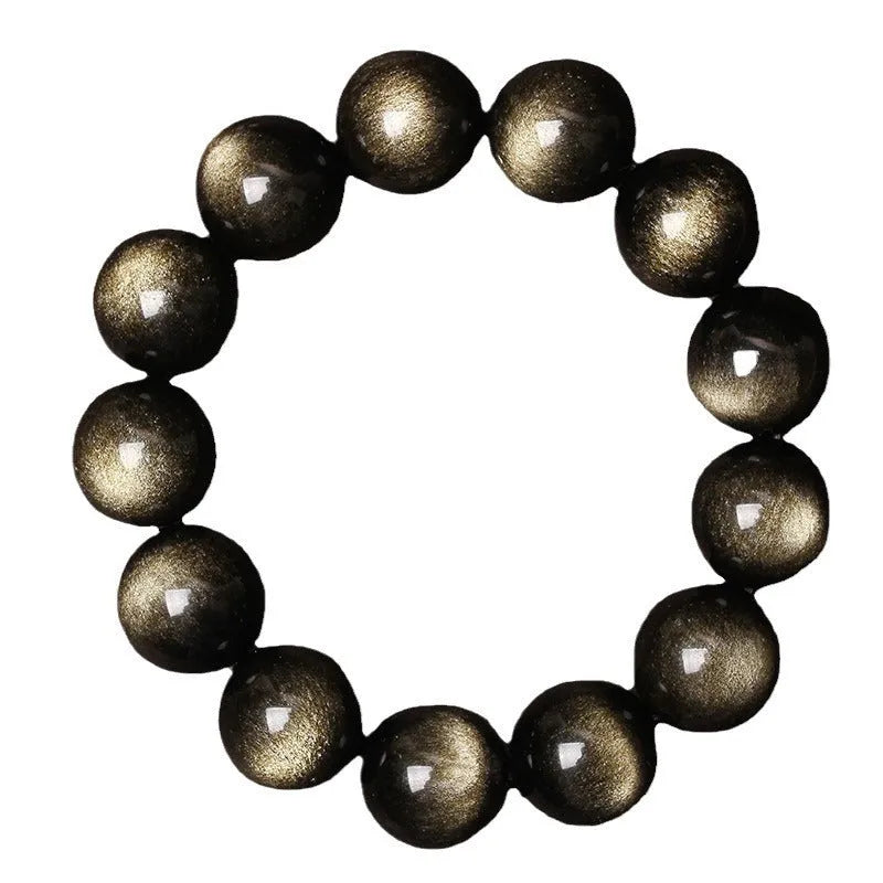 Hand-woven obsidian couple bracelets showing six crystal colour variations with round beads in ethnic style design