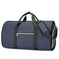 Grey waterproof oxford cloth sports bag with expansion feature and organisational compartments