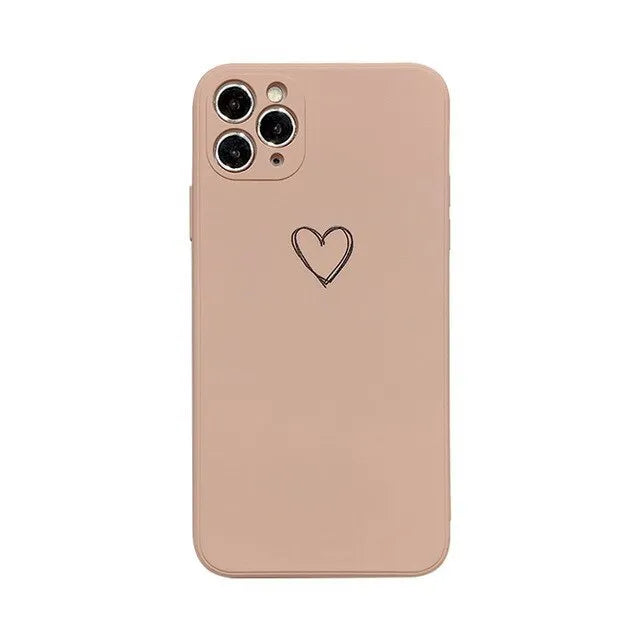 Silicone TPU phone back cover case for Apple iPhone in solid black, green, grey, pink, purple, red or white colour.