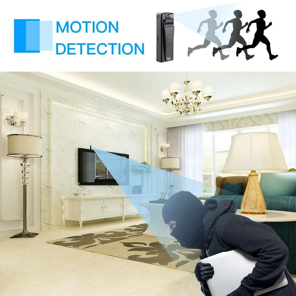 Black 1080p HD DV home camera with rotating body on a stand.