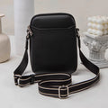 Small solid colour crossbody shoulder bag for women, shown in beige.