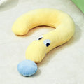 Blue rectangular cat and dog pillow cushion on a floor, dimensions 62 cm by 39 cm.