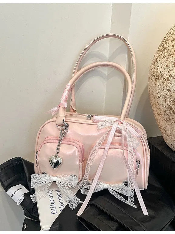 Large beige PU casual shoulder bag with double straps and horizontal square shape
