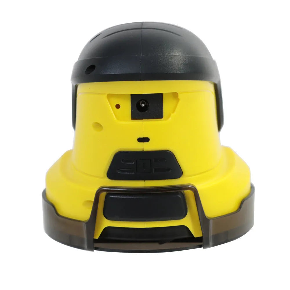 Yellow cordless electric ice scraper for car windows with lithium battery and USB charging