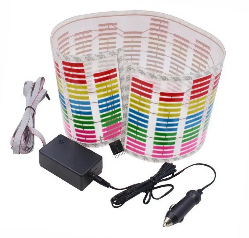 90cm long car interior voice control rhythm light bar with music sync and themed displays.
