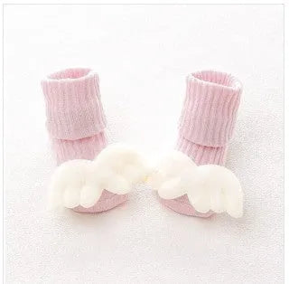 Cotton baby socks in multiple designs including animal prints, available in sizes XS, S, M for ages 0-6 months to 3 years