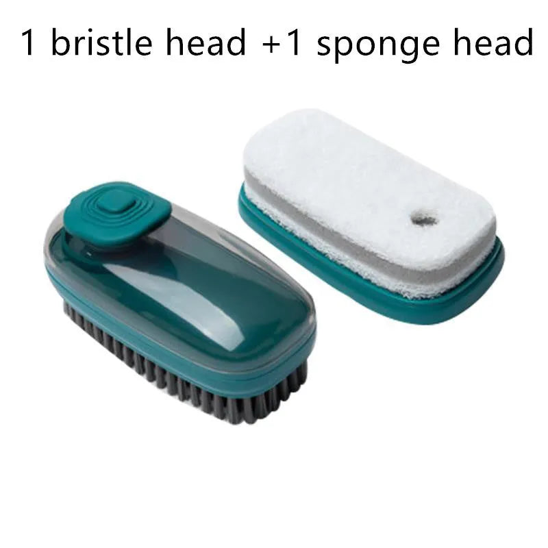Automatic liquid cleaning brush with ergonomic ABS handle in multiple colour options