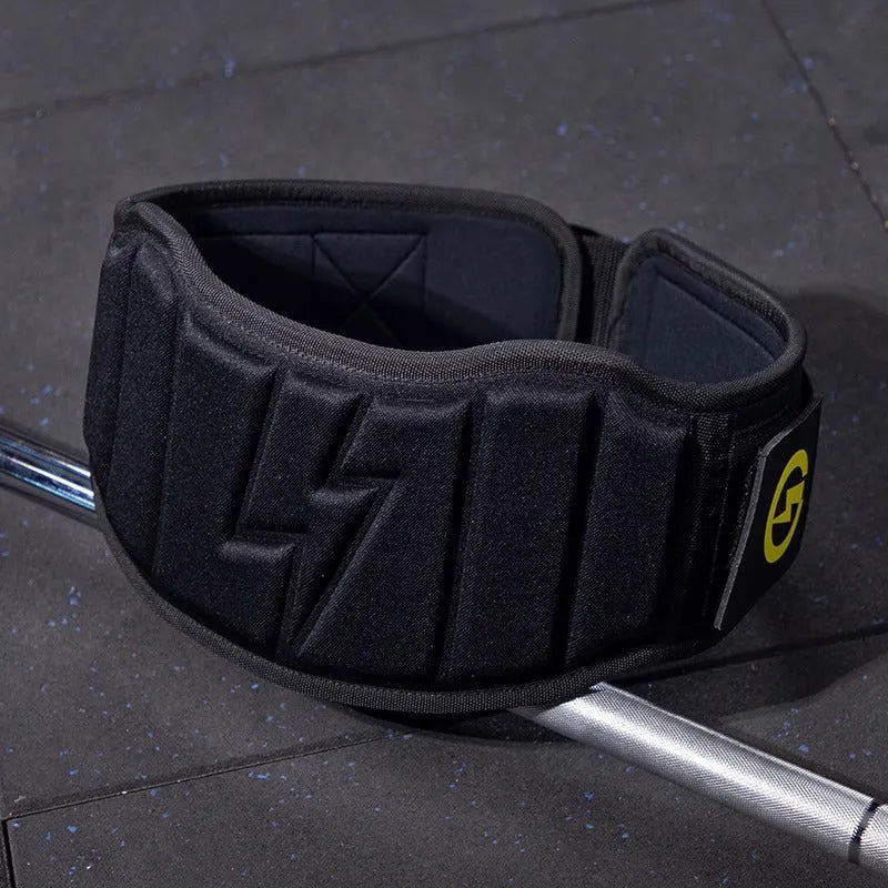 Abdominal exercising waist protection belt for weightlifting and power training