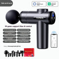 Konka V19 professional electric mini massage gun in grey colour with multiple massage heads.