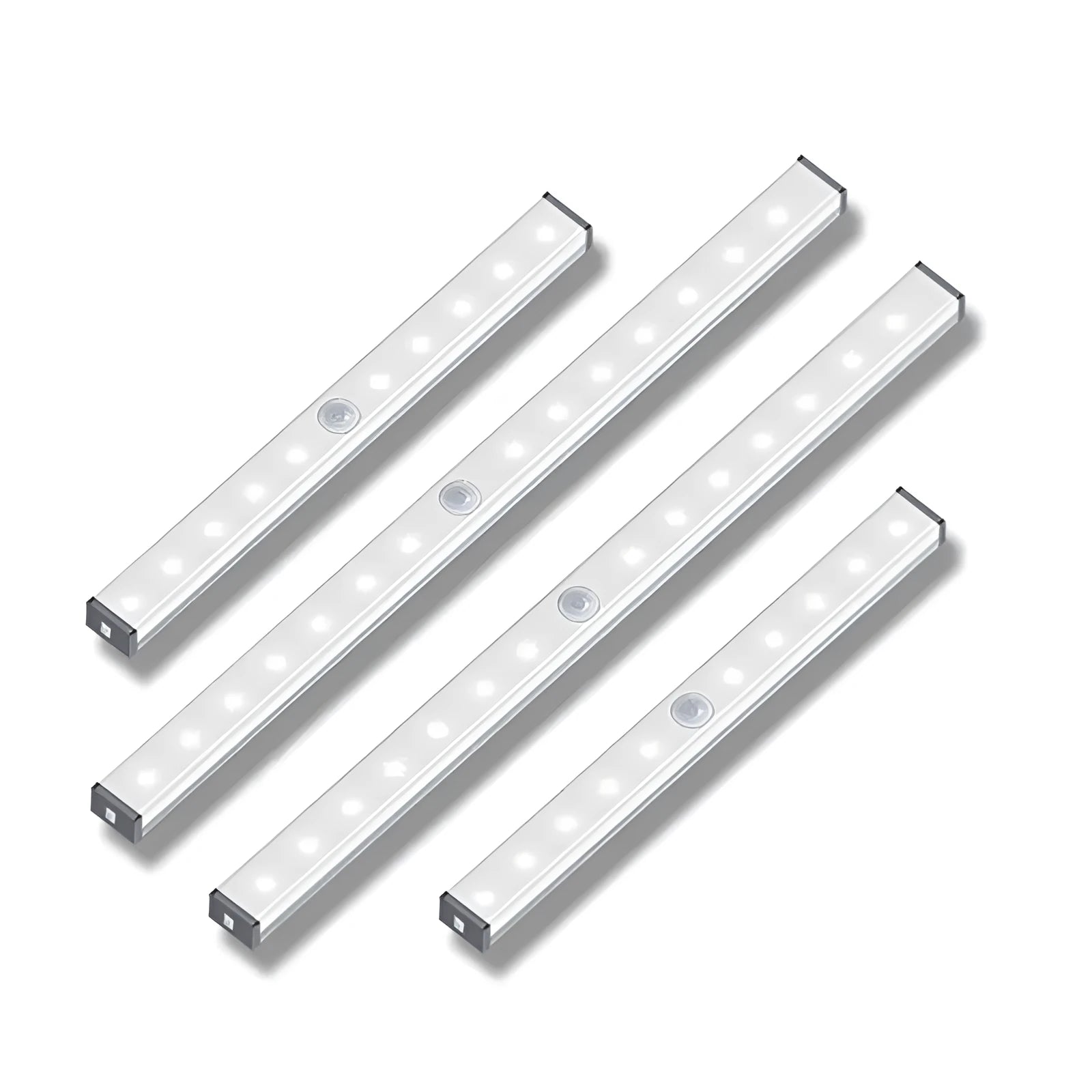 Aluminium magnetic LED closet light with motion sensor and USB charging port.