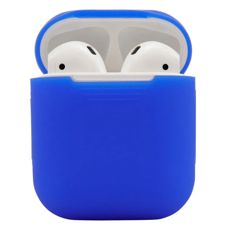 Silicone protective case cover for Apple AirPods 2 wireless earbuds in multiple colour options