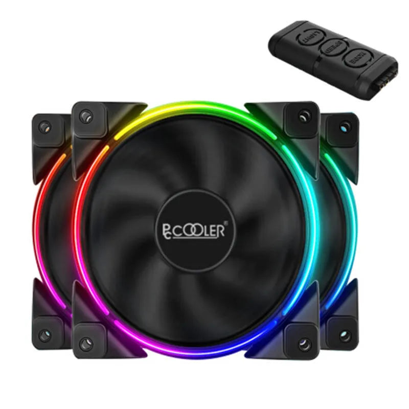 Three black 120mm fully addressable RGB PC case fans with hydraulic bearings for computer cooling