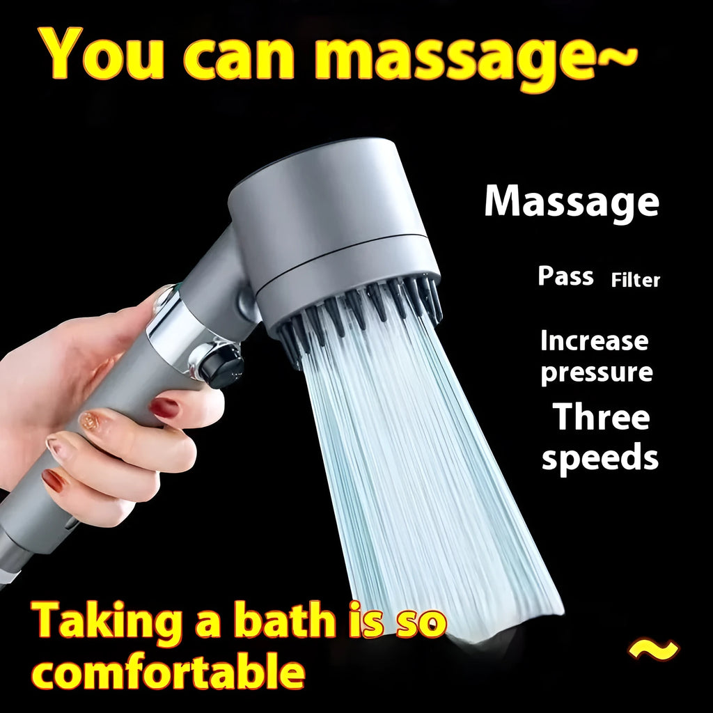Portable adjustable shower head with multiple spray modes in modern design