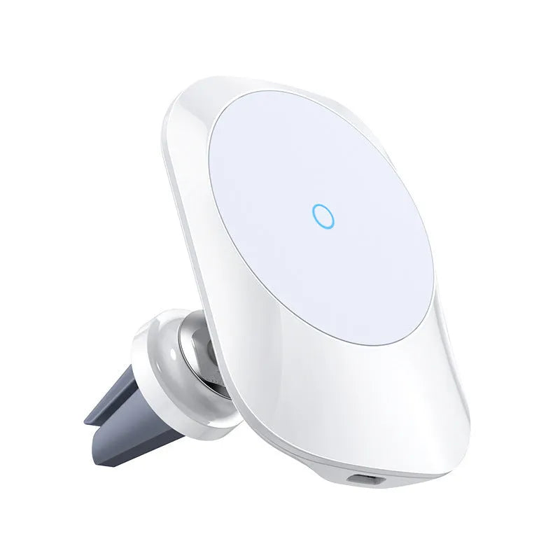 CH-707 magnetic car wireless charger with air vent and centre control mounting bases in black colour