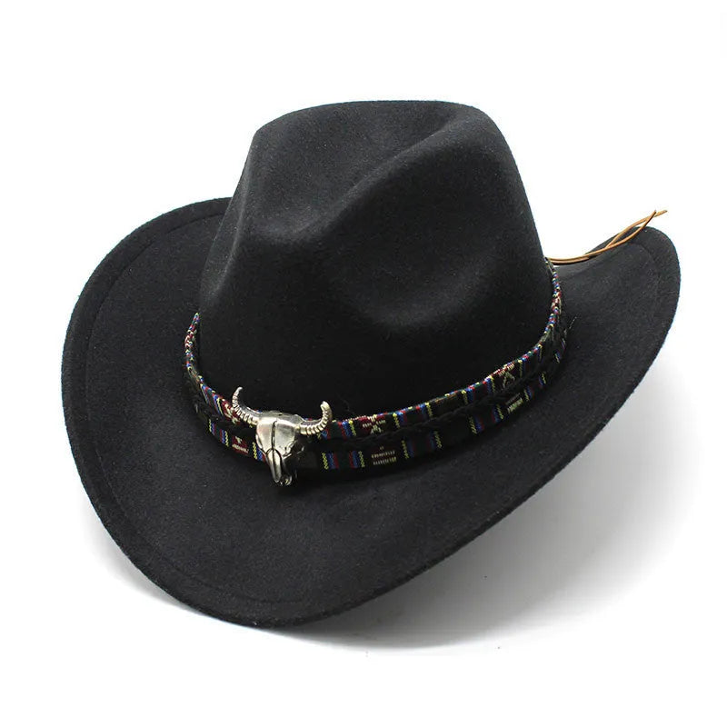 Western-style cowboy hat with a bell crown, shown in multiple colour options.