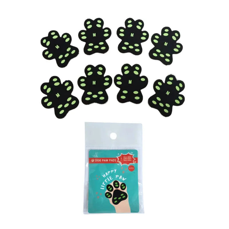 Silicone cloth dog walking claw protection footstickers in S and M sizes
