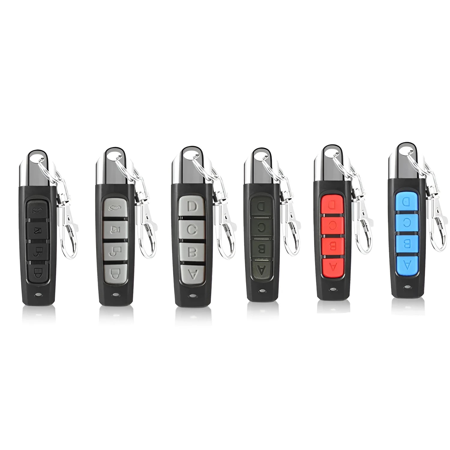 433MHZ rolling door remote control in black, blue, grey, or red with copying function and 100m range