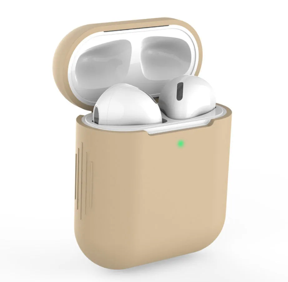 Silicone protective case cover for Apple AirPods 2 wireless earbuds in multiple colour options