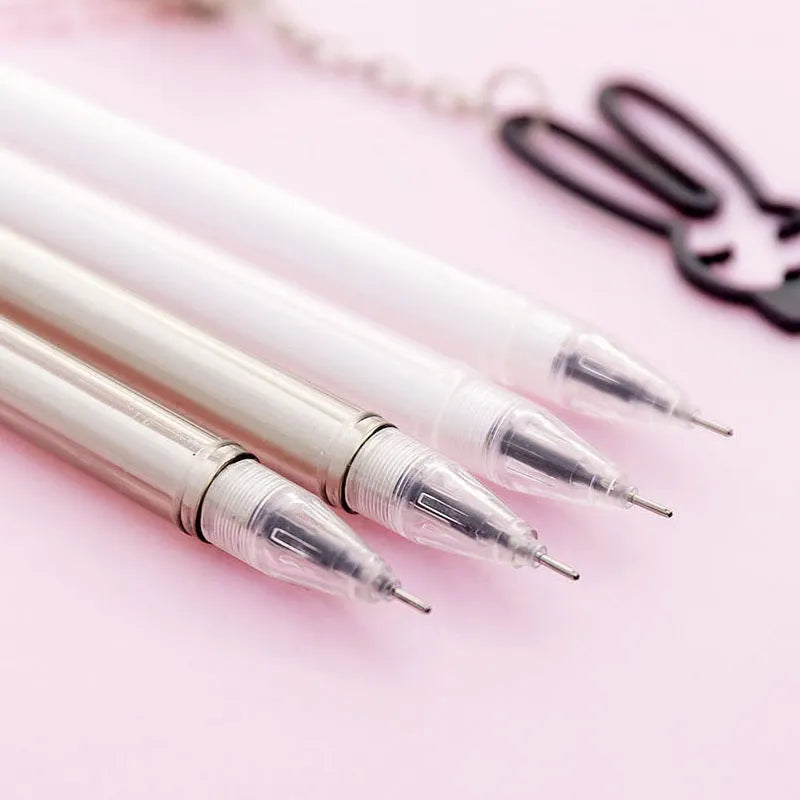 Paper crane rabbit pendant gel pen with 0.38mm tip and plastic 17cm body