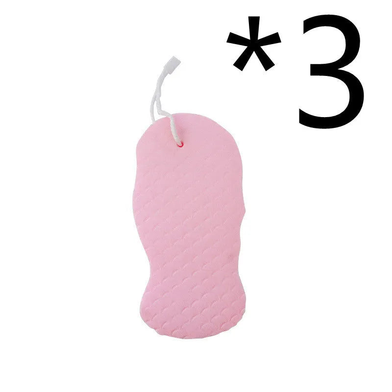 3D fish scale pattern bath sponge in white, grey, pink or light blue colours for gentle body exfoliation