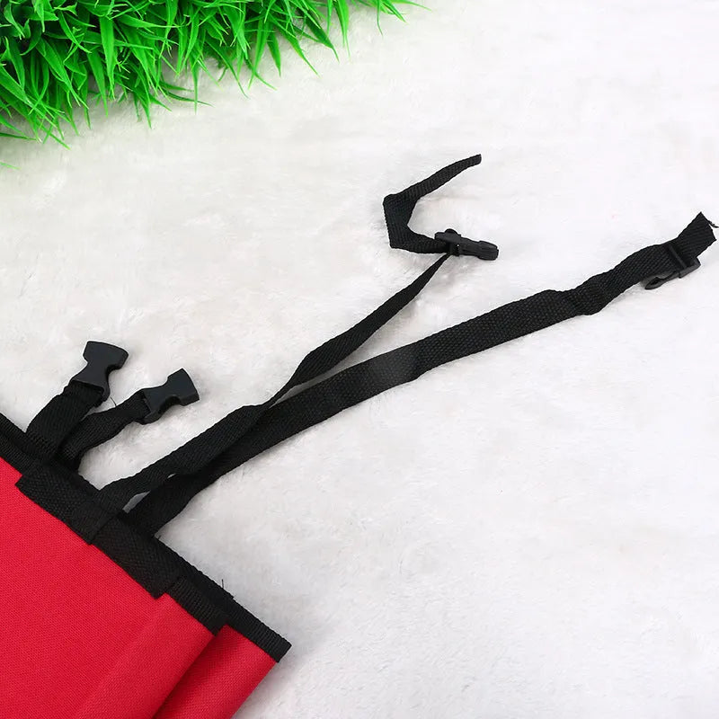 Square red waterproof car pet pad for dogs and cats on a car seat