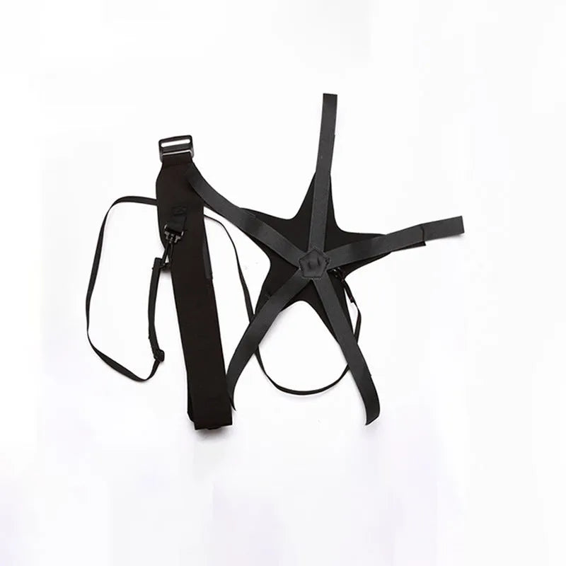 Black football juggling belt with 2 metre rope for training and coordination practice