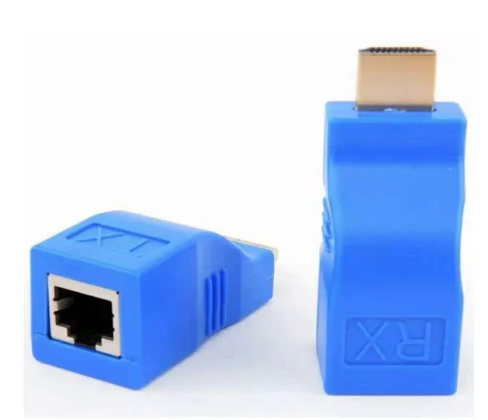 HDMI Extender transmitter and receiver units with CAT-5e/6 cable for 30-metre 1080P signal transmission