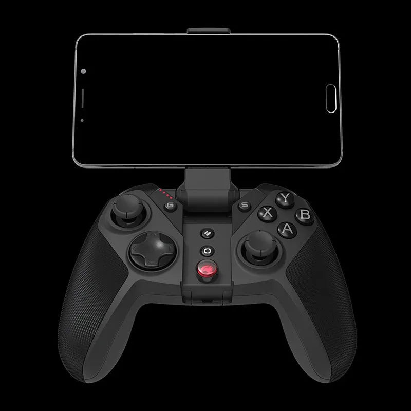 Black wired game controller with a type-C USB cable and ergonomic handles.