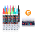 Refillable fluorescent board pen with 6mm chisel tip and pressure valve design in plastic shell