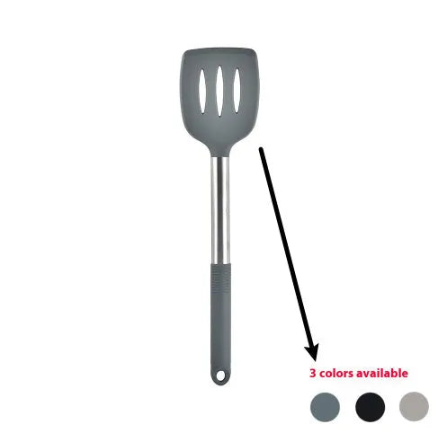 12-piece silicone kitchen utensil set with storage bucket in black, including ladle, spatula, claw tools and egg beater