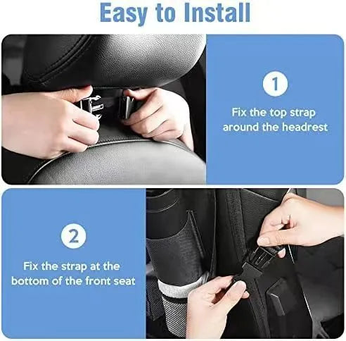 Black Oxford cloth car seat back buggy bag hanging organiser with 42x30cm dimensions