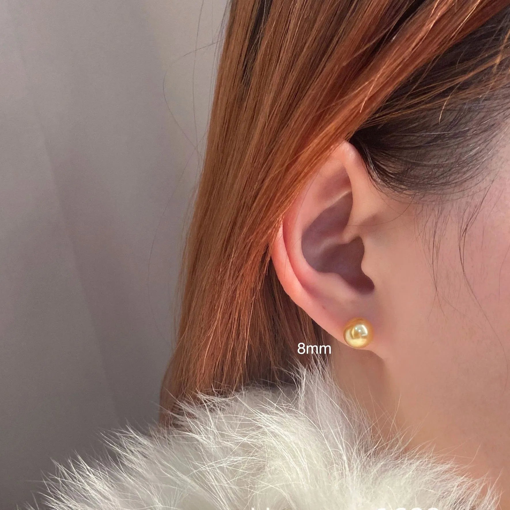 Geometric pearl stud earrings in silver with retro styling and multiple size options