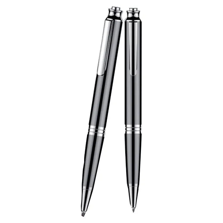 Black pen-style USB voice recorder MP3 player showing length and slim diameter