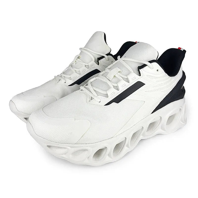Men's breathable mesh sports shoes in three colours with lace-up front and EVA sole