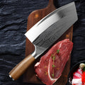40cr13 stainless steel kitchen knife with a 320mm forged blade, shown in the advertised colour.