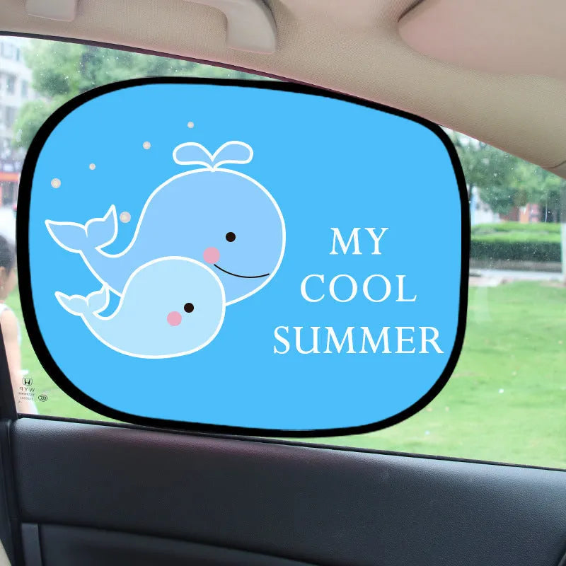 Electrostatic adsorption car side window sunshade with nylon mesh material