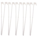 Ten white PP plastic car window flag pole holders with clip mounts.