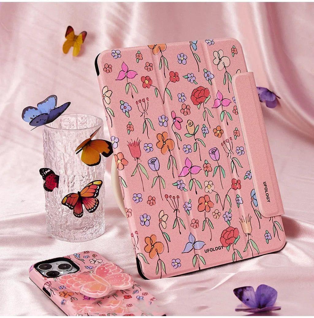 Flat polyurethane protective sleeve with magnetic clip for iPad Air 5 and Air 4 tablets