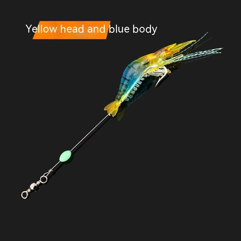 Luer soft fishing lure with hook in multiple colour options including luminous yellow and pink