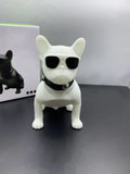 Mini full-body bulldog-shaped Bluetooth speaker in black, white, or red colours