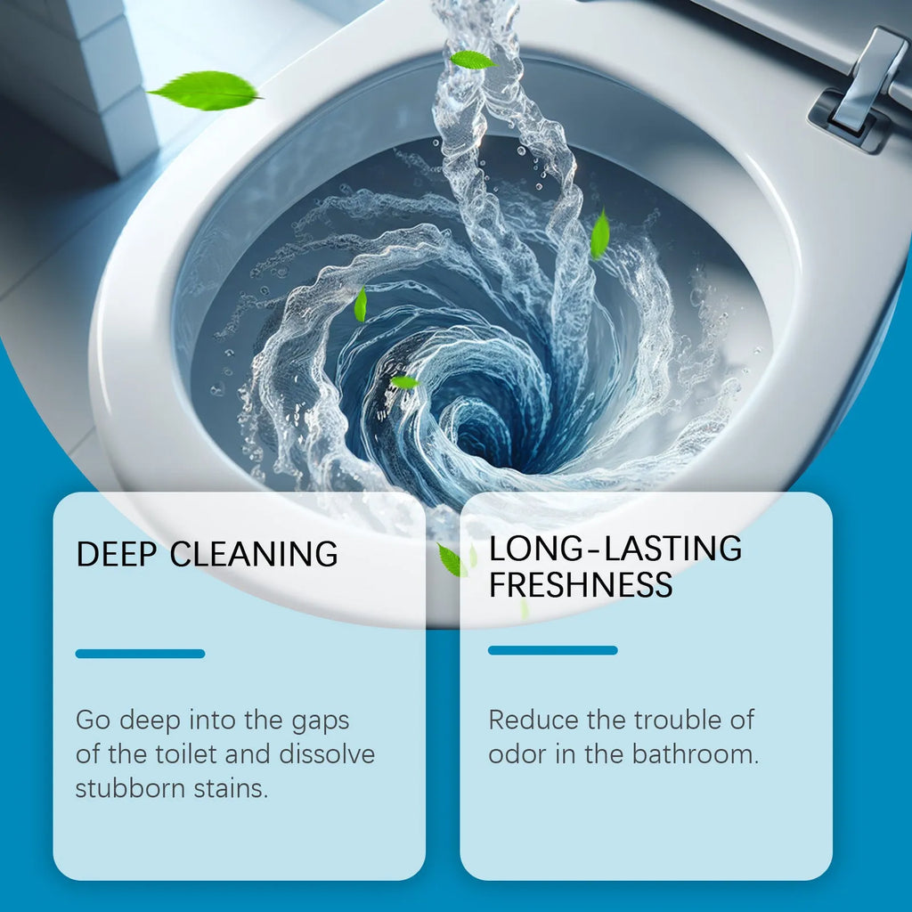 Pack of four sachets of toilet cleaning powder for removing urine stains and odours, total weight 120g.