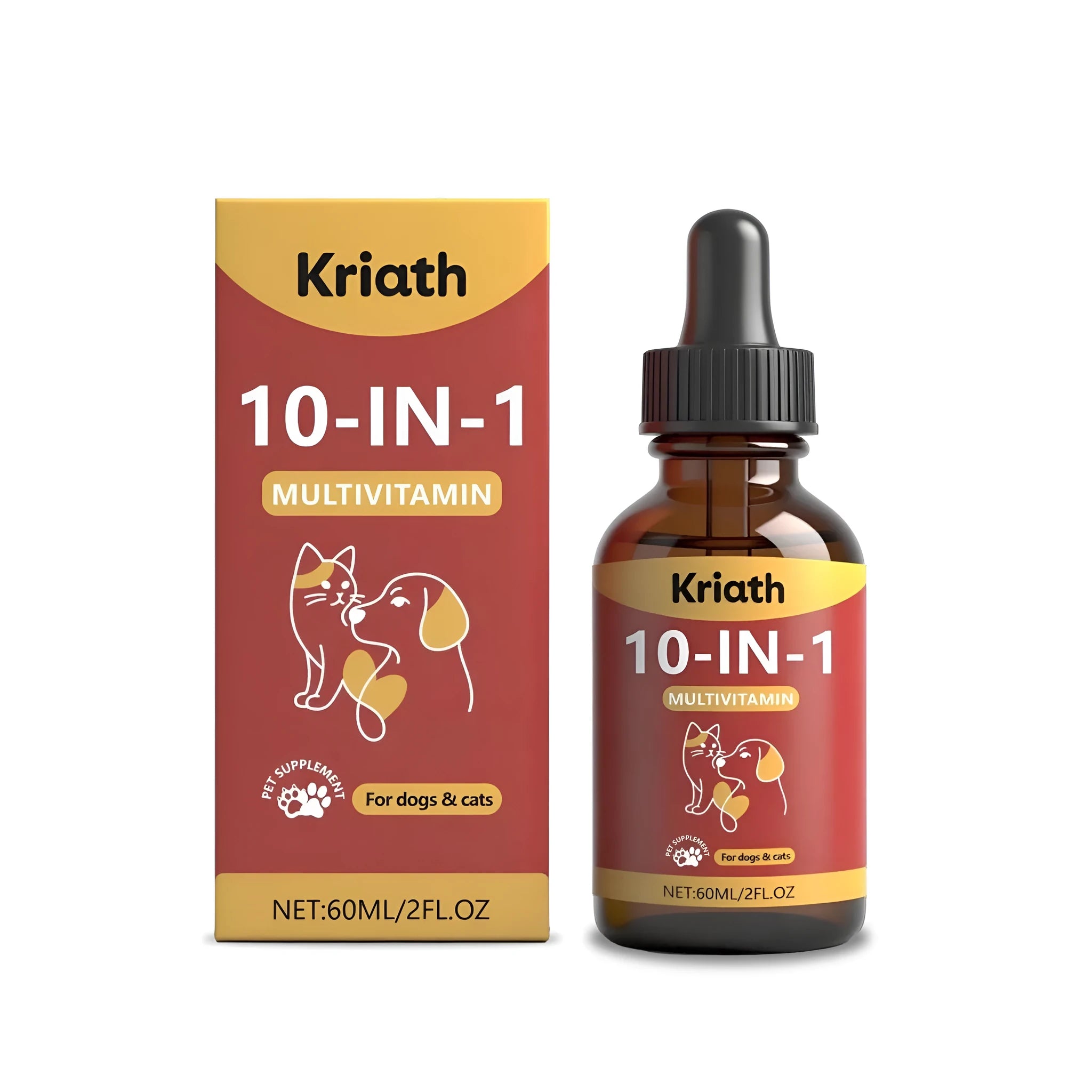 60ml bottle of pet multivitamin oral liquid with glucosamine and cranberry flavour