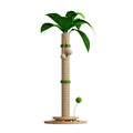 Canna coloured cat climbing frame with hemp rope scratch surfaces and a chamfered grab column.