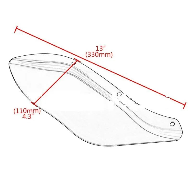 Harley-Davidson motorcycle wind deflector side wings in black and transparent colours